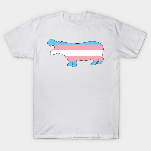 Trans Pride Hippo T-Shirt by dikleyt